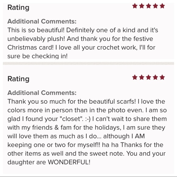 Handmade Crocheted Scarf - Picture 4 of 7